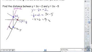 How to find the distance between parallel lines [upl. by Schwerin]