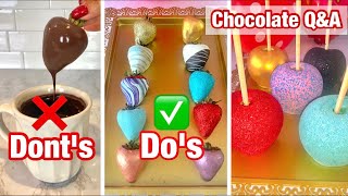 TIPS FOR PERFECT DIPPED CHOCOLATE COVERED STRAWBERRIES  How to make Glitter Strawberries and Apples [upl. by Ozneral]