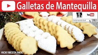 CÓMO HACER GALLETAS DE MANTEQUILLA  VickyRecetaFacil [upl. by Yeltnerb751]