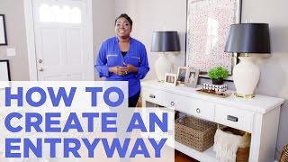 How to Create the Illusion of an Entryway  Easy Home Decorating  HGTV [upl. by Katlaps]