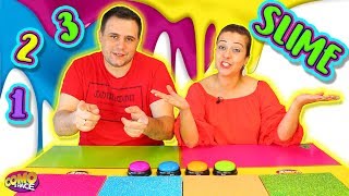 UN DOS TRES Slime  Slime Challenge  1 2 3 slime con mi marido [upl. by Onaivlis58]