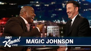 Magic Johnson on Kobe Bryant The Lakers amp Vacations with Jimmy Kimmel [upl. by Traci]