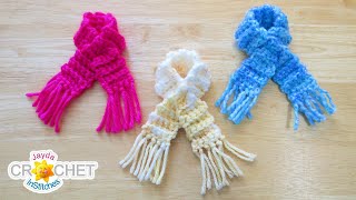 Miniature Keyhole Scarf Ornament Pattern amp Tutorial  Crochet Quick Fix [upl. by Marlene628]