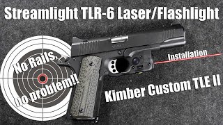 Streamlight TLR 6 Laser Flashlight Combo Install Kimber Custom TLE II 1911 [upl. by Nyram9]