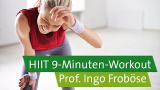 HIIT  High Intensity Interval Training mit Prof Froböse und Vanessa Blumenthal 9MinutenWorkout [upl. by Atinele]