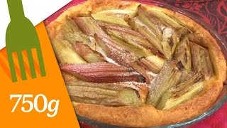 Recette de Tarte à la rhubarbe  750g [upl. by Kubetz]