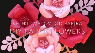 Napravi Sam  Cvetovi od Papira  Dekoracija za proslave DIY  Paper Flowers [upl. by Joed]