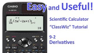 ClassWiz Calculator Tutorial  Calculus 92 Derivatives [upl. by Orian590]