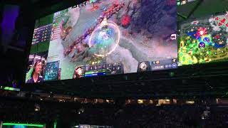 TI8 OG vs LGD Game 3 UB Final Last 5 minutes crowd cam [upl. by Pollerd]