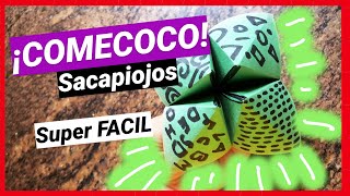 ✅ como hacer un COMECOCOS facil para niños Paso A PASO  Origami  Saca Piojos de PAPEL [upl. by Sissie]