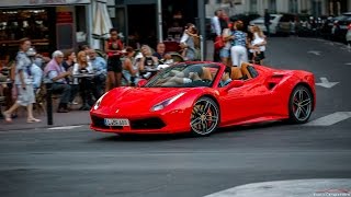 8x Ferrari 488 Spider driving in Monaco amp Cannes [upl. by Jermain899]