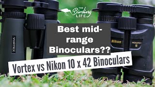 Nikon vs Vortex 10 x 42 Binoculars  The Birding Life [upl. by Agnimod953]