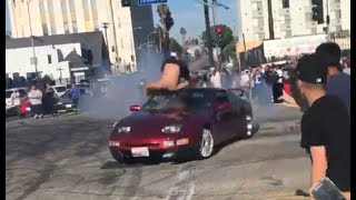 Reckless Driver Hit Two Bystander At Car Meet [upl. by Jerrome289]