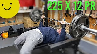 NEW PR 225 Bench Press For 12 Reps  Road To 315 [upl. by Lacram]