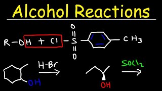 Alcohol Reactions  HBr PBr3 SOCl2 [upl. by Raimes]