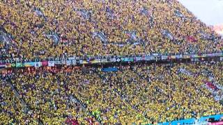 Brazilian supporters sing the national anthem [upl. by Joni]