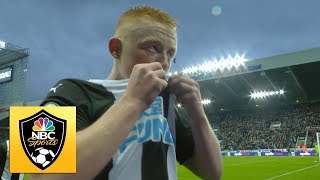 Matty Longstaffs debut goal puts Newcastle ahead vs Man United  Premier League  NBC Sports [upl. by Hulton]