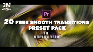 20 FREE Smooth Transitions Premiere Pro  Free Transitions Premiere Pro Sam Kolder Style Presets [upl. by Harol298]