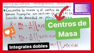 ✅CENTRO de MASA INTEGRALES DOBLES  MEJOR EXPLICACIÓN💯 CÁLCULO MULTIVARIABLE [upl. by Taddeo]