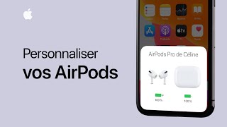 Personnaliser vos AirPods ou AirPods Pro  Assistance Apple [upl. by Epilef]