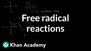 Free radical reactions  Substitution and elimination reactions  Organic chemistry  Khan Academy [upl. by Miarzim]