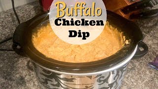 CROCKPOT BUFFALO CHICKEN DIP  EASY SUPER BOWL RECIPE [upl. by Thgirw349]