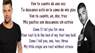 Ricky Martin  Vente Pa Ca Lyrics English and Spanish  ft Maluma  Translation amp Meaning [upl. by Yacov]