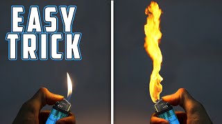 How To Turn A Lighter Into A FLAMETHROWER  Simple Lighter Trick [upl. by Kape]