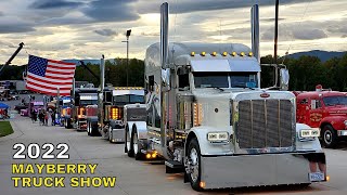 Mayberry Truck Show 2022 Custom Big Rig Trucks  October 1 2022 Mt Airy NC [upl. by Akihc123]