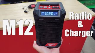 Milwaukee M12 Bluetooth Radio and Battery Charger Review 295120 [upl. by Lamont]