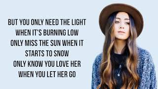 Let Her Go Passenger Jasmine Thompson Cover Lyrics [upl. by Pinkerton313]