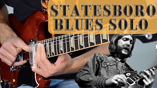 Statesboro Blues Slide Guitar Solo  The Allman Brothers [upl. by Blaire183]