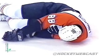 Scott Stevens DESTROYS Eric Lindros  ECF 2000 Full Incident [upl. by Fancy264]