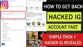 🔑 How I Recovered my Hacked Instagram Account in 2022 SIMPLE Method🔓 [upl. by Regni]