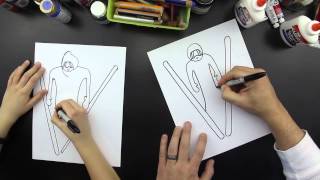 How To Draw A Ski Jumper [upl. by Ecaj111]