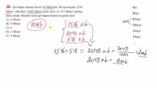 İnformasiyanın kodlaşdırılması informasiya ölçü vahidləri Test İzahı [upl. by Manella]