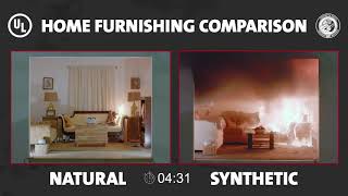 UL FSRI Home Furnishings Comparison Natural vs Synthetic [upl. by Laughlin]