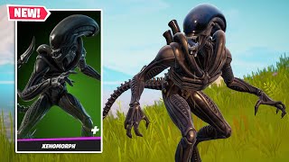 NEW XENOMORPH ALIEN Skin Gameplay in Fortnite [upl. by Ahsilahs]