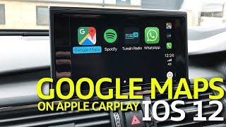 How To Use Google Maps On Apple CarPlay [upl. by Arlen]