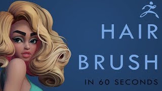 How to make a HAIR BRUSH in Zbrush  60 Second Tutorial [upl. by Aiset]