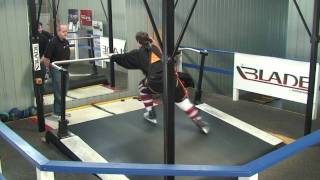 WOODWAY Blade Hockey Skating Treadmill Video [upl. by Kamat]