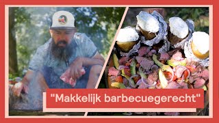 Gepofte aardappelen met gegrilde diamanthaas 4  Campingkoken met Ramon [upl. by Ronaele]