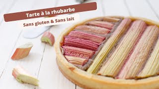 Tarte à la rhubarbe sans gluten  Recette facile et rapide [upl. by Adlihtam]