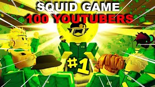 ASI GANE 100K ROBUX EN UN SQUID GAME CON 100 YOUTUBERS [upl. by Chesney427]