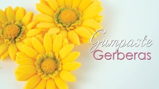 Gumpaste Gerbera  Daisy Tutorial [upl. by Volin]