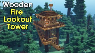 Minecraft Wooden Fire Lookout Tower [upl. by Aramanta]