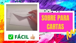 ¿Cómo hacer un sobre de papel para cartas PASO a PASO [upl. by Ecinwahs]