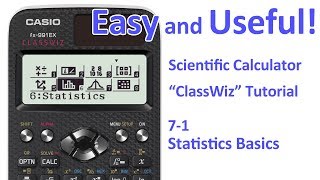 ClassWiz Calculator Tutorial  Stasitics 71 Statistics Basics [upl. by Betz]