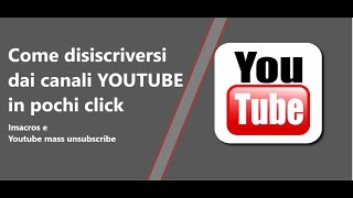 come rimuovere iscrizioni dai canali Youtube [upl. by Diskin]