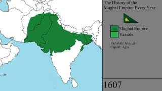 The History of the Mughal Empire Every Year [upl. by Yadnus]